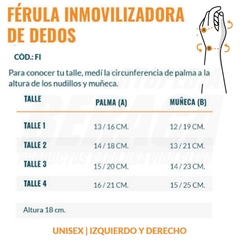 FÉRULA INMOVILIZADORA DE DEDOS: Índice, Medio, Anular y Meñique en internet