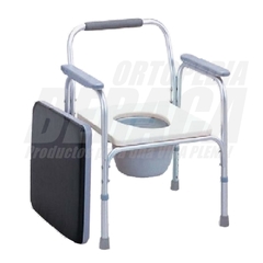 Silla Sanitaria con Respaldo MULTIFUNCIONAL de ALUMINIO | Importada - ORTOPEDIA BERACA