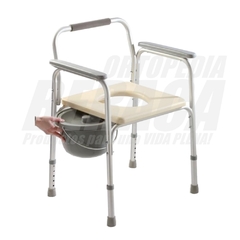 Imagen de Silla Sanitaria con Respaldo MULTIFUNCIONAL de ALUMINIO | Importada