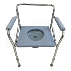 SILLA SANITARIA PLEGABLE = INODORO PORTATIL + ELEVADOR DE INODORO de Acero Cromado | Importado en internet
