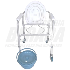 SILLA SANITARIA CON RUEDAS = INODORO PORTATIL + ELEVADOR DE INODORO + SILLA DE RUEDAS HIGIÉNICA - Producto 3 en 1 | Importado - comprar online