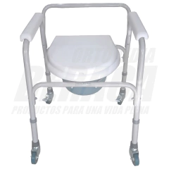 SILLA SANITARIA CON RUEDAS = INODORO PORTATIL + ELEVADOR DE INODORO + SILLA DE RUEDAS HIGIÉNICA - Producto 3 en 1 | Importado - tienda online