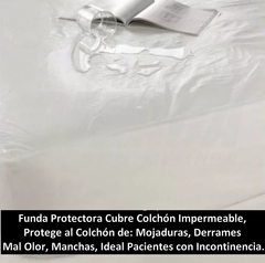 SABANA FUNDA CUBRE COLCHÓN ELASTIZADA DE 1 PLAZA - ORTOPEDIA BERACA