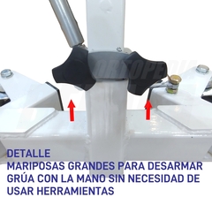 GRÚA ELEVA PACIENTES LEVANTA PERSONAS DESMONTABLE; única con función para subir paciente al auto - HASTA 150KG. | NACIONAL - ORTOPEDIA BERACA