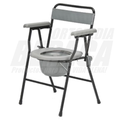 INODORO PORTÁTIL PLEGABLE con Respaldo y Apoyabrazos | Importado - ORTOPEDIA BERACA