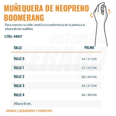 Imagen de MUÑEQUERA CON DEDO de Neoprene - Muñequera Boomerang