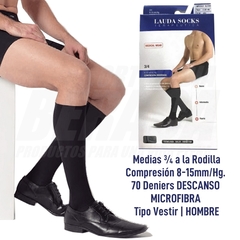 Medias ¾ Compresión 8-15mm/Hg. 70 Deniers DESCANSO - MICROFIBRA / Tipo Vestir | HOMBRE en internet