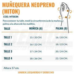 MUÑEQUERA MITÓN TÉRMICA de Neoprene - ORTOPEDIA BERACA