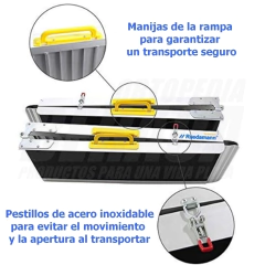 RAMPAS MULTI-PLEGABLES TIPO VALIJA de Ancho Extra (Par) - Acceso para Sillas de Ruedas | Importadas - tienda online