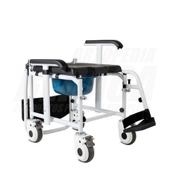 SILLA DE RUEDAS HIGIÉNICA PARA BAÑO Y DUCHA de ALUMINIO con Respaldo Rebatible | Importada - comprar online