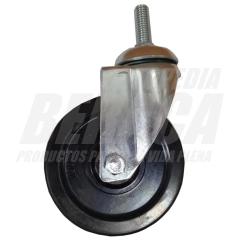 Repuesto RUEDA DELANTERA GIRATORIA SIN FRENO para Silla de Ruedas Higiénica