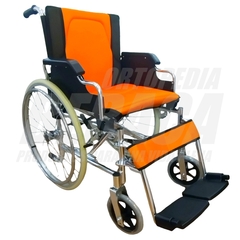 Silla de Ruedas de Aluminio STANDARD ULTRA LIVIANA REFORZADA Incluye Almohadón CONFORT Asiento y Respaldo | Importada