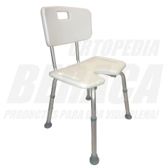 Silla de Baño de Aluminio con Escotadura Higiénica | Importada