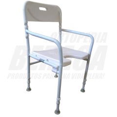 SILLA PARA DUCHA PLEGABLE y Reforzada con Escotadura Higiénica