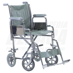 Silla De Ruedas TRASLADO / PASEO, Plegable y Desmontable Ruedas 20/20cm Macizas - IDEAL INTERIOR DOMICILIOS - ORTOPEDIA BERACA