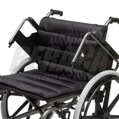 Imagen de Silla De Ruedas REFORZADA Ancho Asiento 56cm Incluye Almohadón, DOBLE CRUCETA Obesos | Hasta 150kg