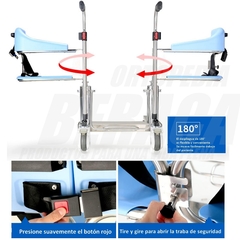 NUEVA! Silla MOOVY 2.0 Acero Inox. para Transferencias Tipo Grúa y Transporte - Multifuncional | Importada en internet
