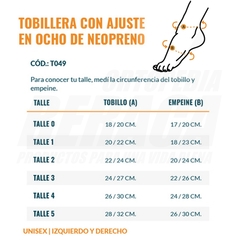 TOBILLERA DOBLE AJUSTE EN 8 - MAYOR CONTENCIÓN de Neoprene - ORTOPEDIA BERACA