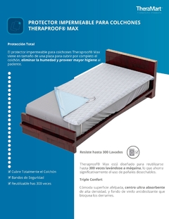 PROTECTOR IMPERMEABLE TELA ABSORBENTE Y LAVABLE - Protector de Colchón | TheraProof Max