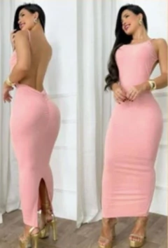 Vestido canelado Jasmim - comprar online