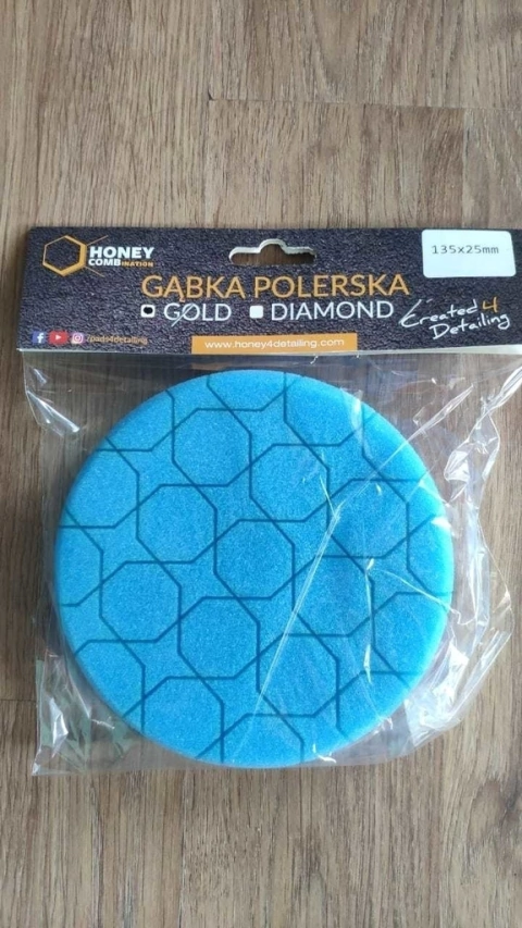 Pad de pulido Honey Gold. 5". Azul