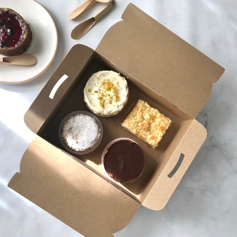 CAJA MINI CAKE GRANDE COMPOSTABLE X 20 unidades