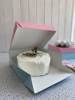 Caja torta bicolor 25 x 25 x 11 cm x 50 unidades - Baires Pack