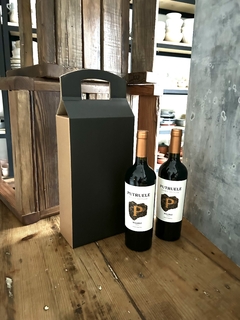 CAJA CON MANIJA PARA 2 BOTELLAS X 10 - comprar online