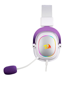 HEADSET GAMER ZEUS X BRANCO COM ROXO RGB H510WP-RGB na internet