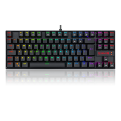 Teclado Mecânico Redragon Kumara Preto RGB Switch Azul K552RGB-1