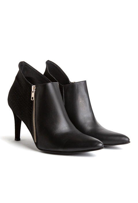 BOTINETAS 12488301 NAPA/ECOCUERO LAGARTO NEGRO
