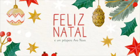 Faixa Banner em Lona Decoração Feliz Natal e Um Próspero Ano Novo - 200x080cm