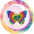 Painel de Lona Redondo Tie Dye Borboleta