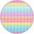 Painel de Tecido Sublimado Redondo Pop It Candy Color Borda Rosa c/ Elástico - 150x150cm