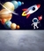 Fundo Fotográfico em Tecido Astronauta Planetas Foguete - comprar online