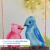 Trio Capas Para Cilindro Princesa Cinderela Azul Aquarela Flores Rosa C/ Elástico - Fabrika de Festa