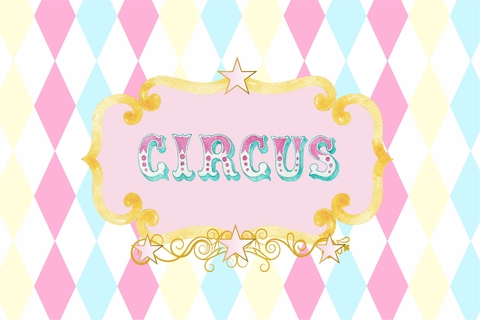 Tapete em Lona Circo Aquarela Mandala 300x200cm