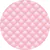 Tapete de Lona Redondo Rosa Claro Capitone 150x150cm