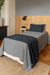 Pack Pie de Cama Twin Tusor + 1 funda de Almohada Grafito - comprar online