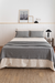 Pack Pie de Cama Super King Algodon Jaspeado + 2 fundas de Almohada Negro en internet