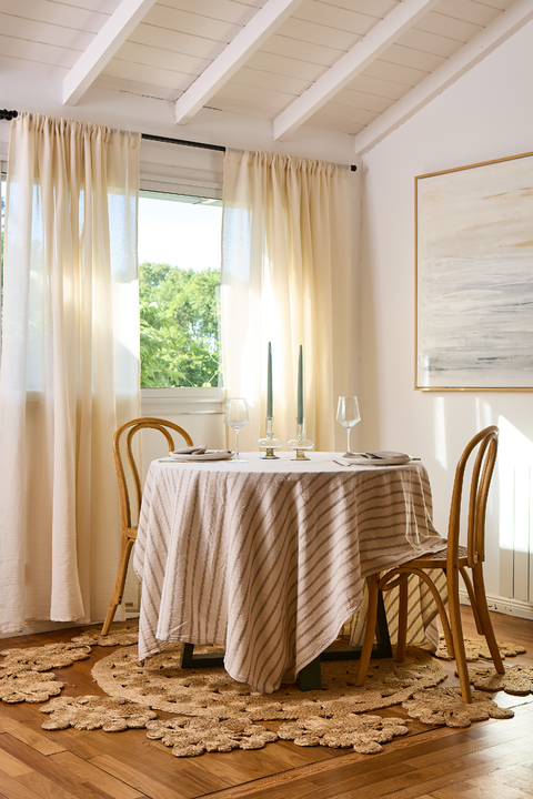 Set Cortina para Living Barral Oculto Natural
