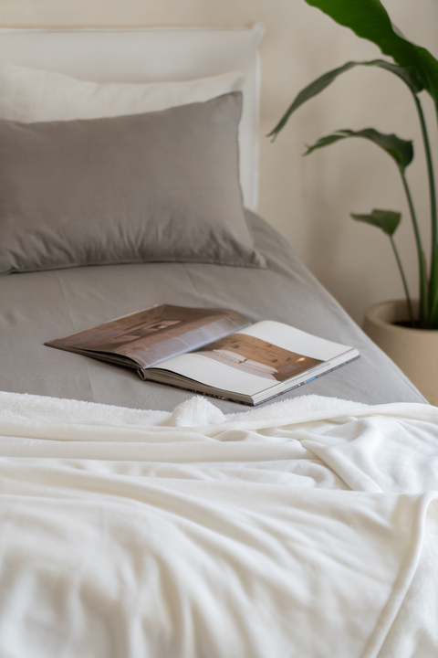 Winter Sale// Manta Polar Soft con Corderito Blanco
