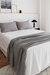 Pie de Cama King Tusor Premium Gris en internet