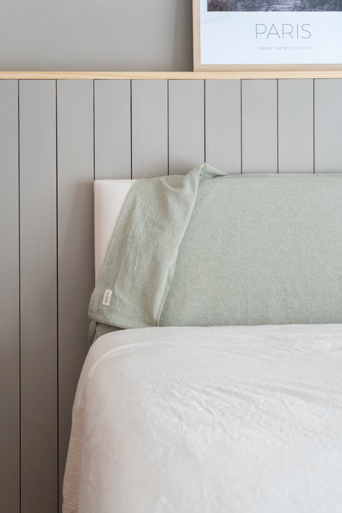 Funda Universal Para Respaldo De Cama Verde Jaspeado - comprar online