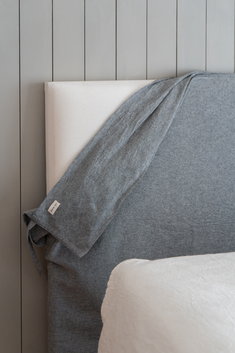 Funda Universal Para Respaldo De Cama Negro Jaspeado - comprar online