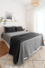 Pie de Cama Tusor Premium Grafito - comprar online