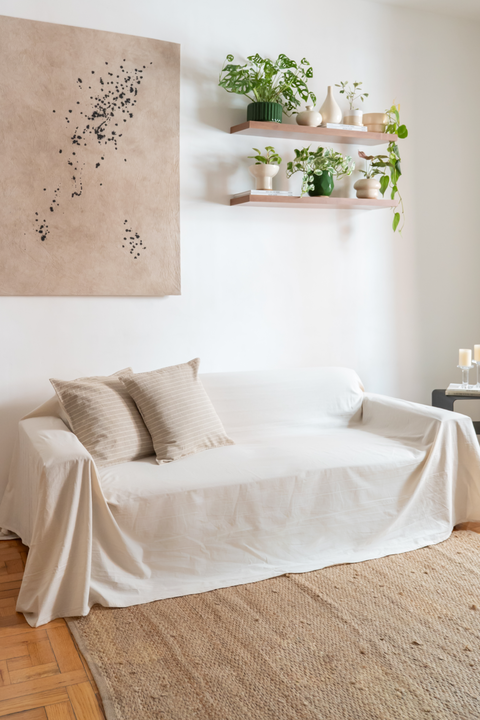 Funda de Sillón Tusor Premium Natural 3 Cuerpos - comprar online