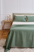 Pie de Cama Tusor Queen Premium Verde en internet