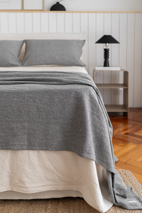 Pie de Cama Negro Jaspeado - comprar online