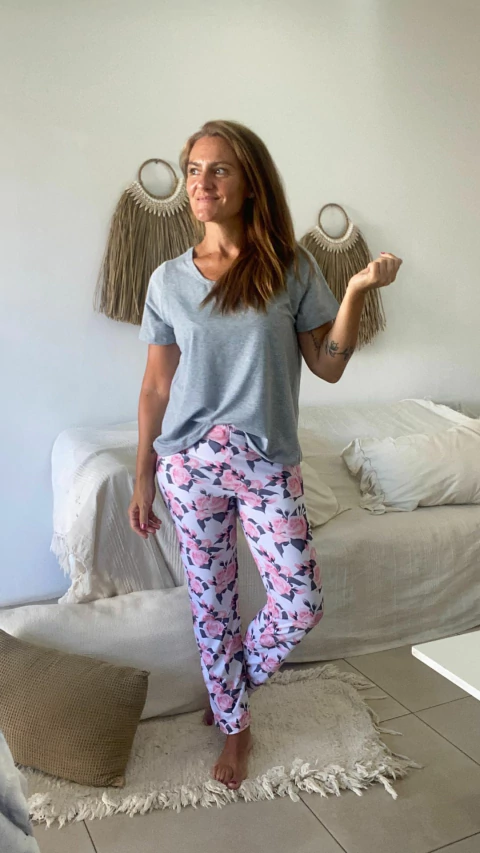 Pijama Tere Gray Manga Corta
